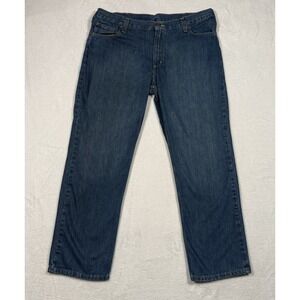 Carhartt Pants Mens 40(38)X30(29) Blue Jeans Denim Pocket Preppy Casual Outdoors